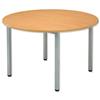 Sonix Boardroom Table Circular Dia1200xH725mm Silver Beech