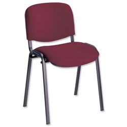 Trexus Stacking Chair with Seat W480xD450xH460mm Burgundy