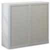 Fast Paper easyOffice Tambour Cupboard Side-opening W1100xD415xH1045mm Grey Ref EOS02RD