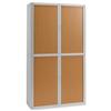 Fast Paper easyOffice Tambour Cupboard Side-opening W1100xD415xH2043mm Grey/Beech Ref EOL11RD