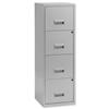 Filing Cabinet Steel Lockable 4 Drawers A4 Silver