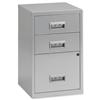 Combi Filing Unit Cabinet Lockable 3 Drawers A4 Silver