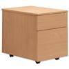 Sonix Mobile Filing Pedestal Low 2-Drawer W400xD600xH600mm Oak