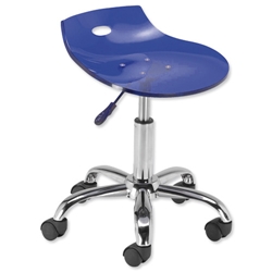 Influx Chiaro Stool Acrylic W380xD380xH390-510mm Blue Ref 1009 Blu - Item image