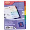 Avery ReadyIndex Dividers with Coloured Contents Sheet Matching Mylar