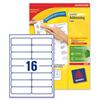 Avery Addressing Labels 16 Per Sheet White [8000 Labels] - L7162-500