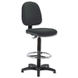 Trexus Office Operator Chair High Rise Medium Back H300m W460xD430xH680-820mm Black