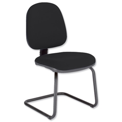 Trexus Office Medium Back Visitors Chair Seat W455xD435xH480mm Black