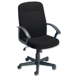 Trexus Office High Back County Manager Armchair Seat W530xD480xH475-535mm Black