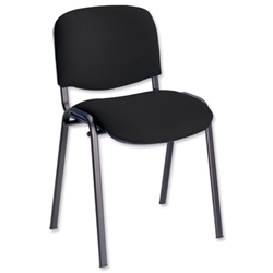 Trexus Stacking Chair Shaped-seat Seat W480xD420xH500mm Black