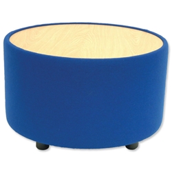 Adroit Tub Reception Table Cylindrical Omega Plus Fabric Diam.600xH380mm Ocean Ref PS1040ROc