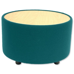 Adroit Tub Reception Table Cylindrical Omega Plus Fabric Diam.600xH380mm Jade Ref PS1040RJd