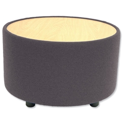 Adroit Tub Reception Table Cylindrical Omega Plus Fabric Diam.600xH380mm Shadow Ref PS1040RSh