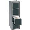 Compucessory CD Storage Tower MDF One Touch 400 Capacity 207x270x703 mm Dark Silver Ref CCS45010
