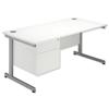 Sonix 2 Fixed Filing Pedestal for Under-desk 2-Drawer W440xD525xH490mm White
