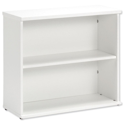 Sonix Bookcase Desk High with Adjustable Shelf and Floor-leveller Feet W800xD330xH720mm White