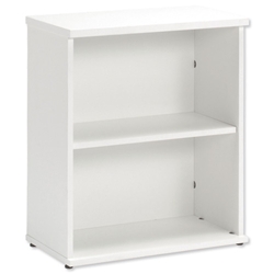 Sonix Bookcase Desk High with Adjustable Shelf and Floor-leveller Feet W600xD330xH720mm White