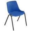 Trexus Polypropylene Chair with Black Frame Seat Seat WxDxH: 460x420x460mm Blue