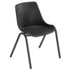 Trexus Polypropylene Chair Stackable with Black Frame Seat
