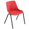 Trexus Polypropylene Chair Stackable with Black Frame Seat