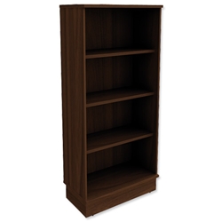 Adroit Virtuoso Executive Bookcase Tall Unit W800xD420xH1775mm Dark Walnut