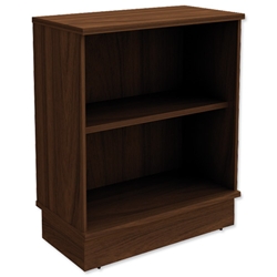 Adroit Virtuoso Executive Bookcase Low Unit W800xD420xH975mm Dark Walnut