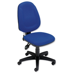 Trexus Plus High Back Asynchronous Posture Chair Seat W460xD450xH460-590mm Backrest Height: 510mm Blue