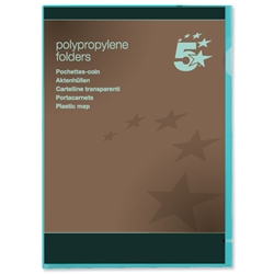 5 Star Folder Cut Flush Polypropylene Copy-safe Translucent A4 Green [Pack 25]