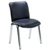 Trexus Princeton Side Chair Leather Chrome Legs Back H370mm Seat