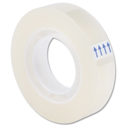 5 Star Clear Tape Roll Small Easy-tear Polypropylene 40 Microns 12mm x 33m [Pack 12]