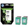 HP No. 343 Inkjet Cartridge 7ml Tri-Colour Dual Pack -CB332EE