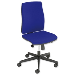 Adroit Zig Zag Synchronous High Back Task Chair Seat W500xD460xH420-540mm Ocean Blue