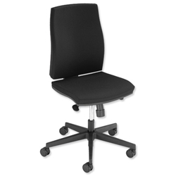 Adroit Zig Zag Synchronous High Back Task Chair Seat W500xD460xH420-540mm Onyx