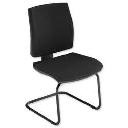 Adroit Zig Zag Cantilever Visitors Chair Seat W500xD460xH420mm Onyx