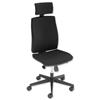 Adroit Zig Zag Synchronous High Back Task Chair with Headrest Seat W500xD460xH420-540mm Onyx