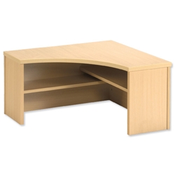 Sonix Modular Reception Corner Desk Riser / Top Box W800xD300xH370mm Maple