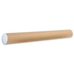 Ambassador Postal Tube Cardboard with Plastic End Caps L970xDia.102mm Ref PT102150970 [Pack 12]