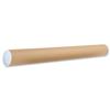 Postal Tube Cardboard with Plastic End Caps L970xDia.102mm [Pack 12]