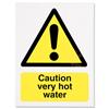 Stewart Superior Sign Caution Very Hot Water Vinyl [Pack 5] - KS001SAV