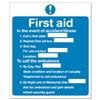 Stewart Superior Sign First Aid Sign W230xH195mm Vinyl - KS006SAV