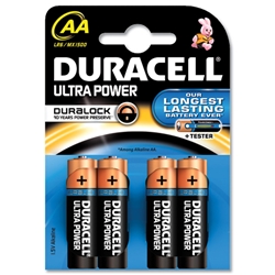 Duracell Ultra Power MX1500 Batteries AA 1.5V Ref 81235491 [Pack 4]