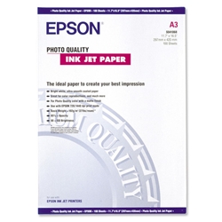 Epson Photo Quality Inkjet Paper Matt 104gsm Max.1440dpi A3 Ref S041068 [100 Sheets]