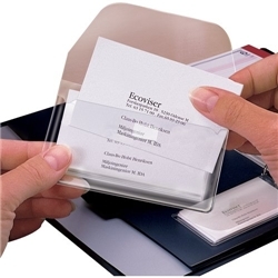 3L Business Card Pockets Polypropylene with Flap 105x60mm Ref 6825-10 [Pack 10] - Item image