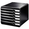 Leitz Allura 6 Drawer Cabinet W270xD325xH390mm High Gloss Black Ref 52080095 Leitz Allura 6 Drawer Cabinet W270xD325xH390mm High Gloss Black Ref 52080095