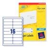 Avery Addressing Labels 16 Per Sheet White [1600 Labels] - J8162-100