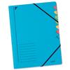 Leitz File Colourspan Cardboard 7-Part Blue [Pack 5] - 3907-00-35
