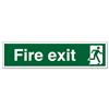 Stewart Superior Fire Exit Sign Man to Right 600x150mm - SP84PVC