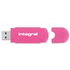Integral EVO Neon Flash Drive USB 2.0 Fluorescent 8GB Pink Ref INFD8GBEVONEONPK