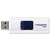 Integral Slide Flash Drive USB 2.0 Retractable 8GB - INFD8GBSLDWH