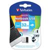 Verbatim Netbook Storage Drive USB 2.0 Miniature Read 10MB/s - 43942